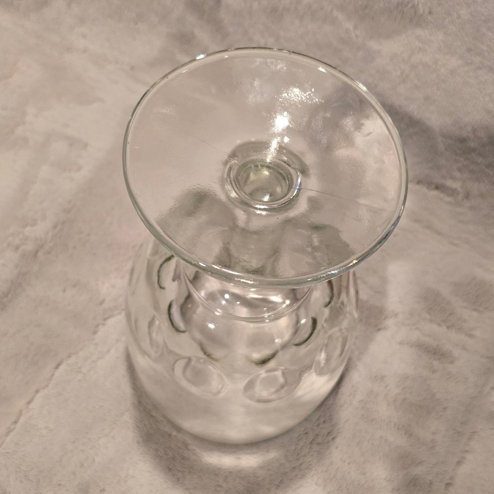 Vintage Budweiser Beer Chalice Thumbprint Glass King of Beers Barware Red Logo - Picture 4 of 4